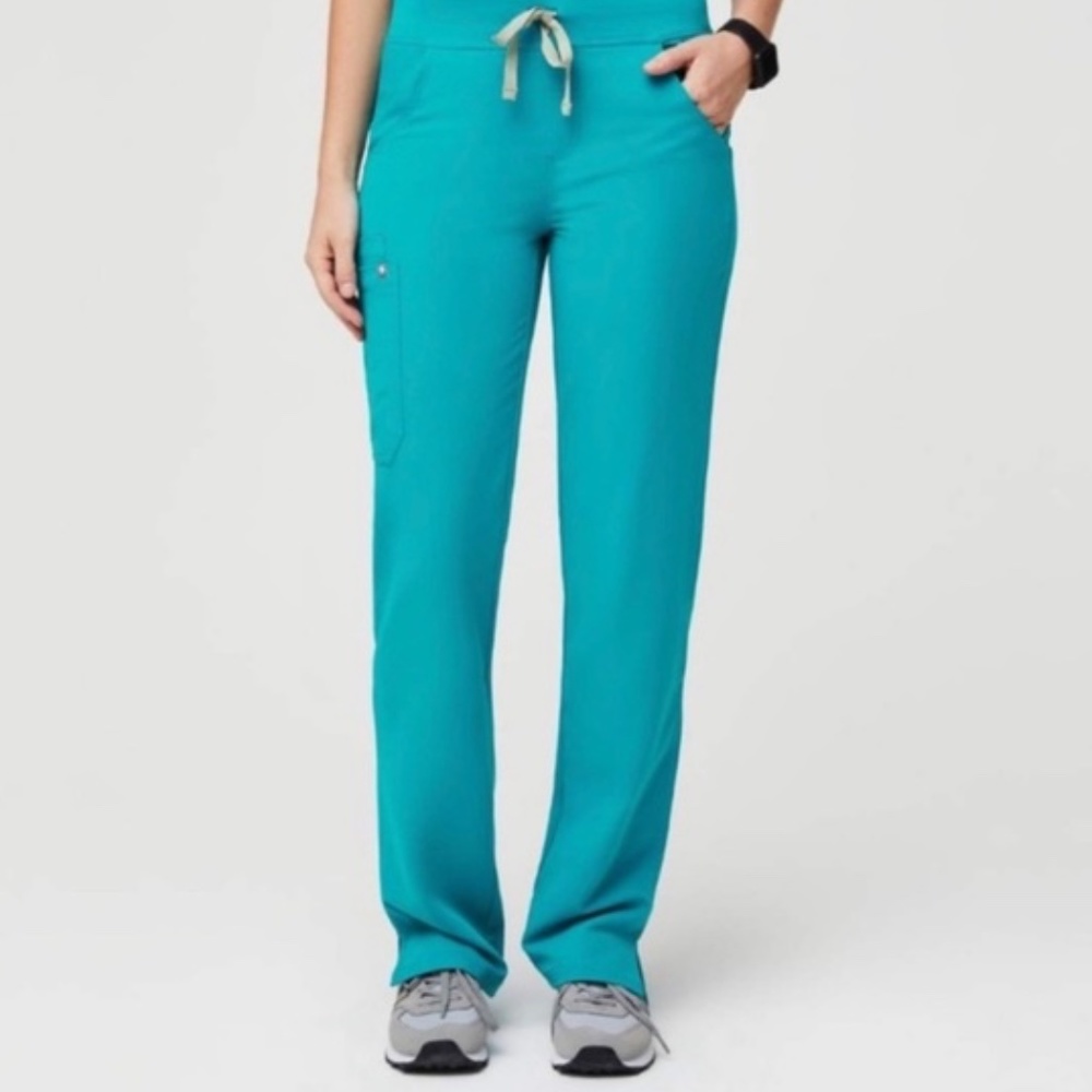 XS Figs Teal Kade Cargo Scrub Pants